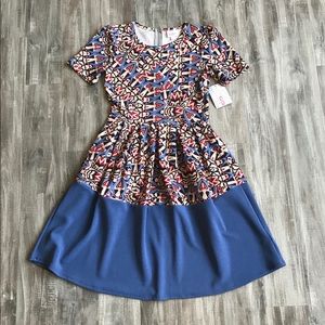 Lularoe Amelia Dress Colorblock Small